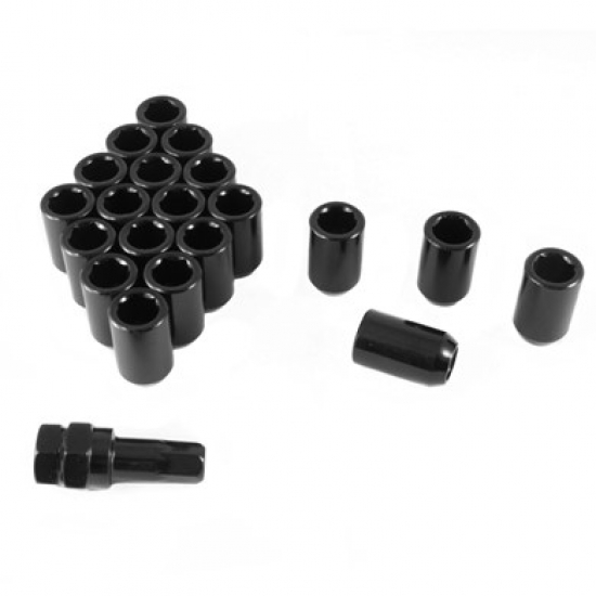 Radmuttern Kegelbund 60° | Für Alufelgen Schwarz  M12x1,25